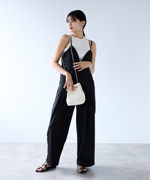 &Robu.（アンドロブ）の「レース刺繍2WAYバッグ オケージョン 結婚式 顔合わせ お呼ばれ（ショルダーバッグ・レディース・ブラック/ベージュ/ダークグリーン/ブラウン・FREE）」の22枚目の写真