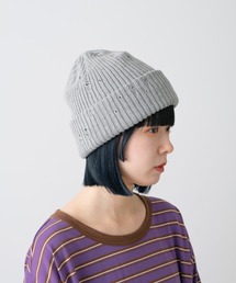 WHIMSIC | 【UNISEX】ダメージニットキャップ(ニットキャップ/ビーニー)