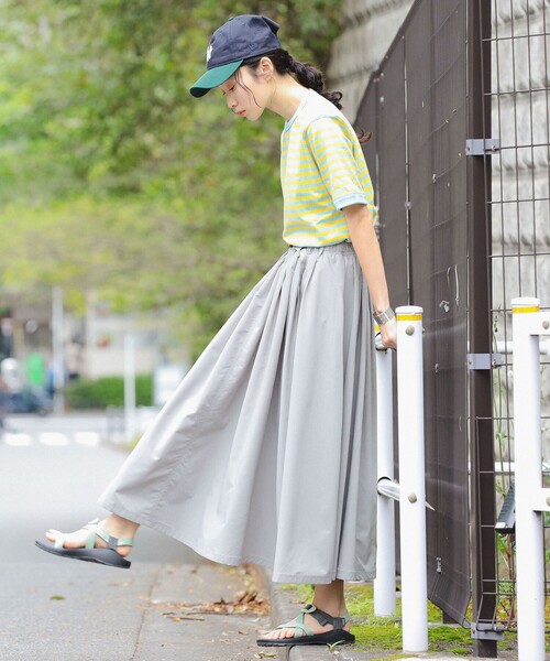 BEAMS F コットンショートスリーブニット ネイビー サイズ48 スビンコットン ショートスリーブデザインプルオーバーニット