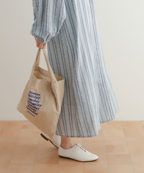 URBAN RESEARCH DOORS（アーバンリサーチドアーズ）の「カラミストライプシャツワンピース（ワンピース・レディース・ナチュラル/ブルー・MEDIUM）」の10枚目の写真