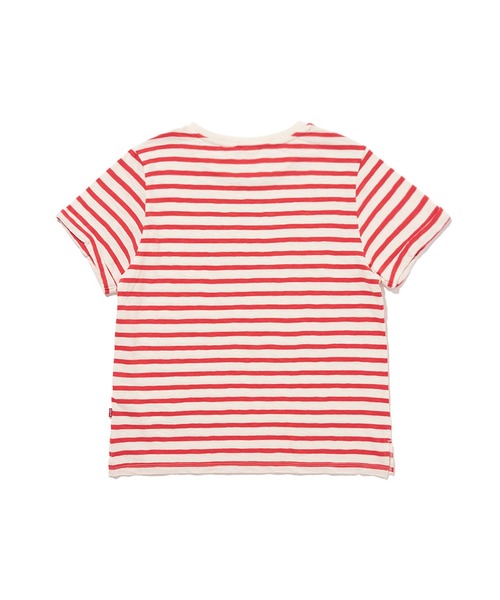 Levi's(リーバイス)の「Levi's/リーバイス MARGOT ボーダーTシャツ レッド STRIPE CORAL RED(Tシャツ/カットソー・レディース・レッド・M/S/XS)」の8枚目の写真