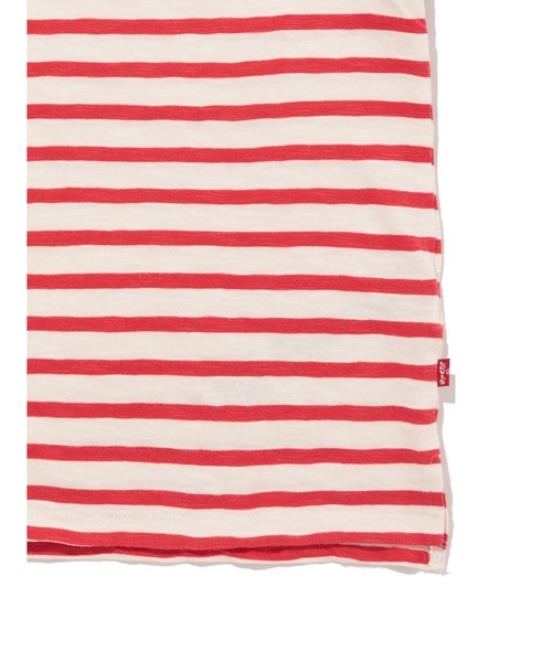 Levi's(リーバイス)の「Levi's/リーバイス MARGOT ボーダーTシャツ レッド STRIPE CORAL RED(Tシャツ/カットソー・レディース・レッド・M/S/XS)」の11枚目の写真