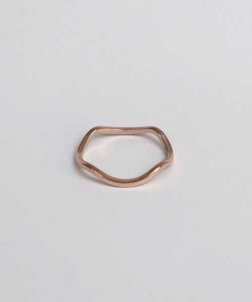CEMONEMO（セモネモ）の「【金属アレルギー対応】ウェーブ ピンキーリング / ステンレス（リング・レディース・ピンクゴールド/ゴールド/シルバー・4号）」の18枚目の写真