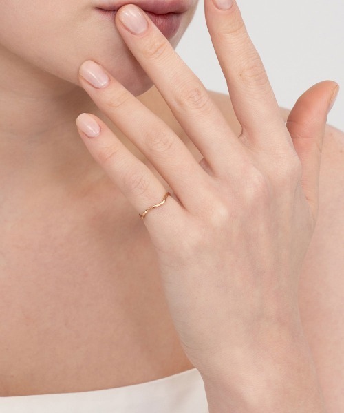 CEMONEMO（セモネモ）の「【金属アレルギー対応】ウェーブ ピンキーリング / ステンレス（リング・レディース・ピンクゴールド/ゴールド/シルバー・4号）」の20枚目の写真