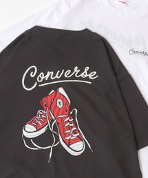 CONVERSE/コンバース UVカット 接触冷感 シューズイラストバックプリント 裾ドローコード付半袖Tシャツ レディース メンズ