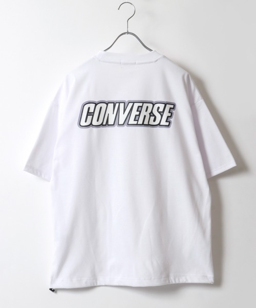 CONVERSE(コンバース)の「CONVERSE/コンバース UVカット 接触冷感 シューズイラストバックプリント 裾ドローコード付半袖Tシャツ レディース メンズ(Tシャツ/カットソー・メンズ・ホワイト/ブラック/ホワイト系その他2/ブラック系その他2/ブラック系その他/グレイッシュブルー/ホワイト系その他/グレー・LL/M/L)」の14枚目の写真