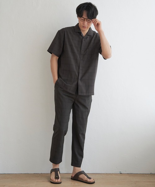 ikka（イッカ）の「【イージーケア／セットアップ対応】Reflax(R) リラックスオープンカラーシャツ（シャツ/ブラウス・メンズ・ブルー/チャコールグレー/ダークネイビー/グリーン/ベージュ・XL/L/M/S）」の10枚目の写真