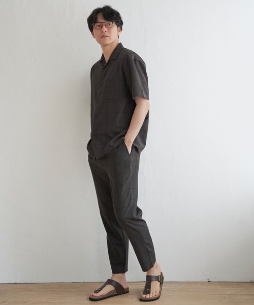 ikka（イッカ）の「【イージーケア／セットアップ対応】Reflax(R) リラックスオープンカラーシャツ（シャツ/ブラウス・メンズ・ブルー/チャコールグレー/ダークネイビー/グリーン/ベージュ・XL/L/M/S）」の11枚目の写真