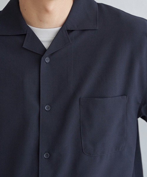 ikka（イッカ）の「【イージーケア／セットアップ対応】Reflax(R) リラックスオープンカラーシャツ（シャツ/ブラウス・メンズ・ブルー/チャコールグレー/ダークネイビー/グリーン/ベージュ・XL/L/M/S）」の20枚目の写真