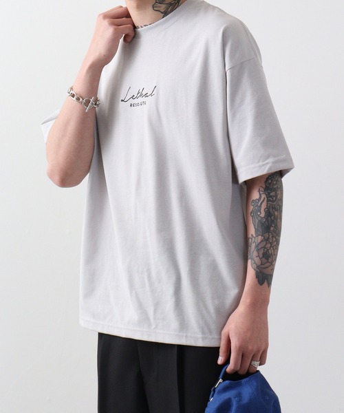 FUNALIVE(ファンアライブ)の「オーバーサイズ バックプリントTシャツフロント刺繍 半袖(Tシャツ/カットソー・メンズ・ライトグレー/レッド/ブラック/ホワイト・L/M/LL)」の17枚目の写真
