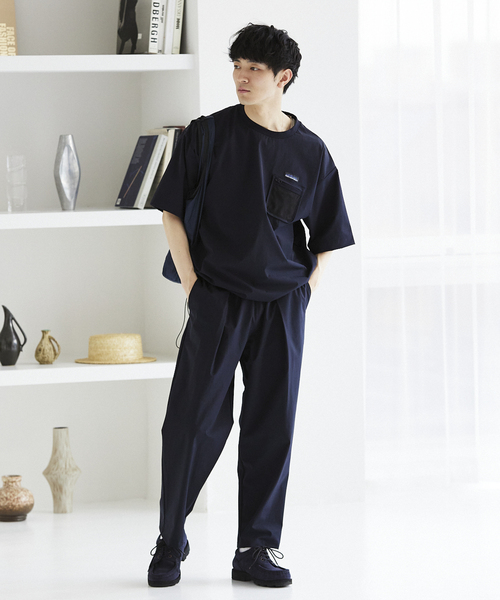 THOUSAND MILE（サウザンドマイル）の「THOUSAND MILE 別注セットアップ上下+トートバッグ 3点セット（Tシャツ/カットソー・メンズ・ブラック/ネイビー・MEDIUM/LARGE）」の12枚目の写真