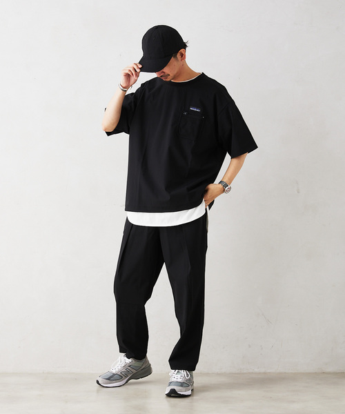 THOUSAND MILE（サウザンドマイル）の「THOUSAND MILE 別注セットアップ上下+トートバッグ 3点セット（Tシャツ/カットソー・メンズ・ブラック/ネイビー・MEDIUM/LARGE）」の13枚目の写真