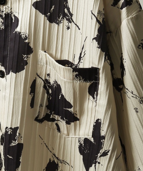 NILWAY（ニルウェイ）の「花柄 半袖シャツ（シャツ/ブラウス・メンズ・ブラック/ベージュ・MEDIUM/LARGE）」の5枚目の写真