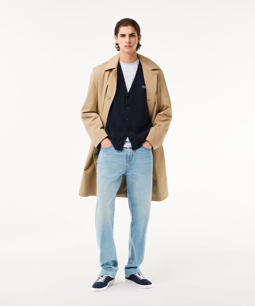 LACOSTE（ラコステ）の「オーガニックコットン オーバーサイズ Vネックカーディガン（カーディガン/ボレロ・メンズ・ライトブルー/レッド/ネイビー・3/2/5/4/6）」の8枚目の写真