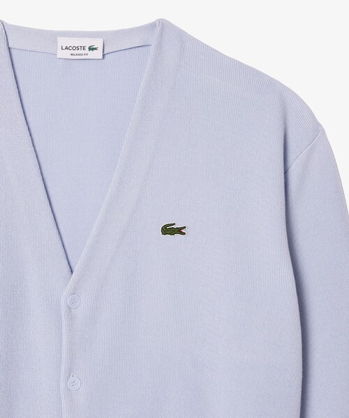 LACOSTE（ラコステ）の「オーガニックコットン オーバーサイズ Vネックカーディガン（カーディガン/ボレロ・メンズ・ライトブルー/レッド/ネイビー・3/2/5/4/6）」の10枚目の写真