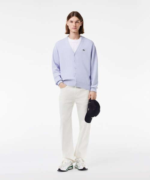 LACOSTE（ラコステ）の「オーガニックコットン オーバーサイズ Vネックカーディガン（カーディガン/ボレロ・メンズ・ライトブルー/レッド/ネイビー・3/2/5/4/6）」の14枚目の写真