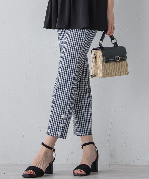 QUEENS COURT（クイーンズコート）の「マルチボタンパンツ≪洗濯機で洗える≫（その他パンツ・レディース・ピンク/ブラック/ホワイト/ブラック系その他・S/SS/M）」の4枚目の写真