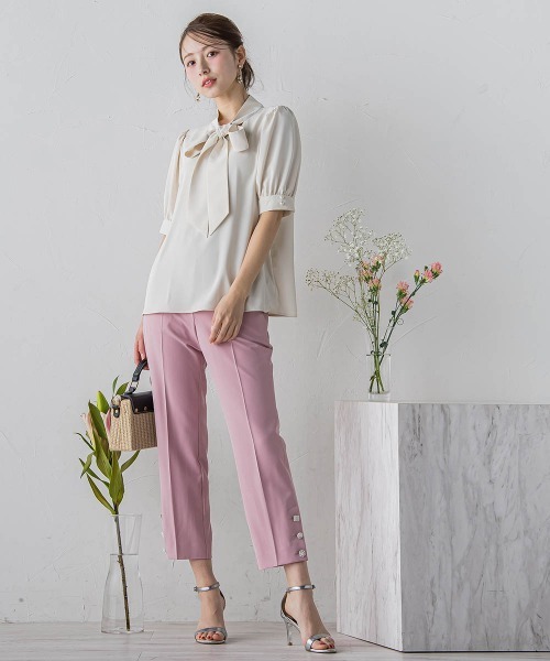 QUEENS COURT（クイーンズコート）の「マルチボタンパンツ≪洗濯機で洗える≫（その他パンツ・レディース・ピンク/ブラック/ホワイト/ブラック系その他・S/SS/M）」の18枚目の写真