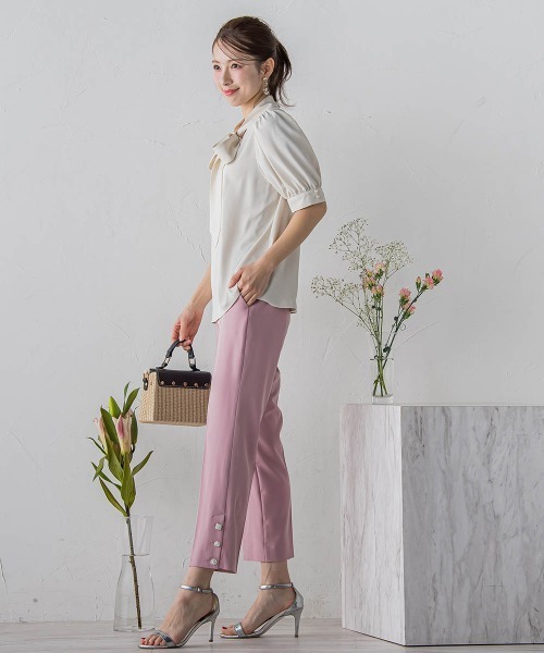 QUEENS COURT（クイーンズコート）の「マルチボタンパンツ≪洗濯機で洗える≫（その他パンツ・レディース・ピンク/ブラック/ホワイト/ブラック系その他・S/SS/M）」の19枚目の写真