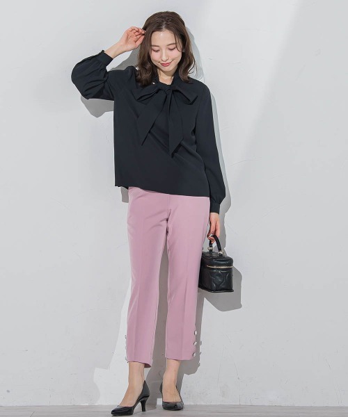 QUEENS COURT（クイーンズコート）の「マルチボタンパンツ≪洗濯機で洗える≫（その他パンツ・レディース・ピンク/ブラック/ホワイト/ブラック系その他・S/SS/M）」の14枚目の写真