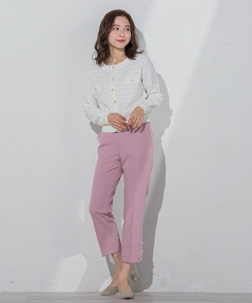 QUEENS COURT（クイーンズコート）の「マルチボタンパンツ≪洗濯機で洗える≫（その他パンツ・レディース・ピンク/ブラック/ホワイト/ブラック系その他・S/SS/M）」の11枚目の写真