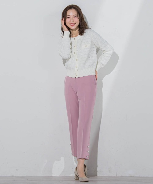 QUEENS COURT（クイーンズコート）の「マルチボタンパンツ≪洗濯機で洗える≫（その他パンツ・レディース・ピンク/ブラック/ホワイト/ブラック系その他・S/SS/M）」の12枚目の写真