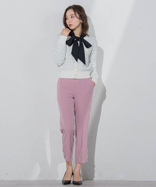QUEENS COURT（クイーンズコート）の「マルチボタンパンツ≪洗濯機で洗える≫（その他パンツ・レディース・ピンク/ブラック/ホワイト/ブラック系その他・S/SS/M）」の13枚目の写真