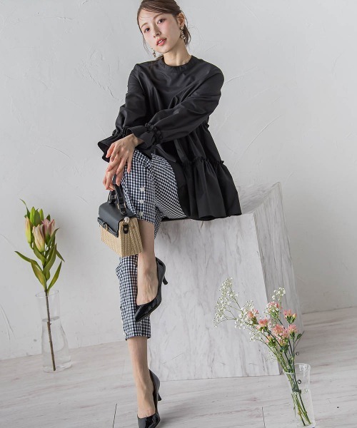 QUEENS COURT（クイーンズコート）の「マルチボタンパンツ≪洗濯機で洗える≫（その他パンツ・レディース・ピンク/ブラック/ホワイト/ブラック系その他・S/SS/M）」の8枚目の写真