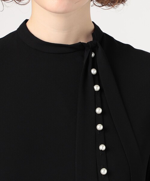 FLICKA(フリッカ)の「【別注】FLICKA for TOMORROWLAND Bowtie パールドレス(ドレス・レディース・ブラック系その他・1)」の6枚目の写真