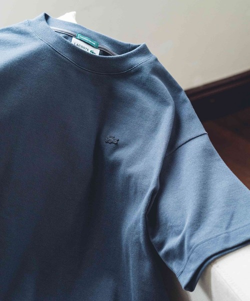 LACOSTE(ラコステ)の「『別注』LACOSTE×DOORS moss stitch Short-Sleeve TEE(Tシャツ/カットソー・メンズ・ブルー/グレー/アイボリー/ベージュ・3/4/5)」の3枚目の写真