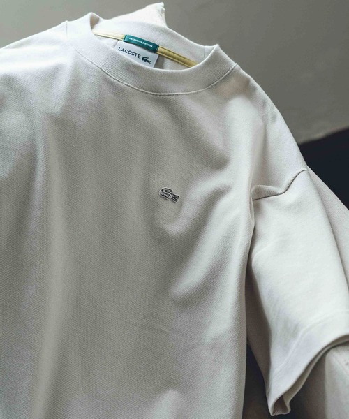 LACOSTE(ラコステ)の「『別注』LACOSTE×DOORS moss stitch Short-Sleeve TEE(Tシャツ/カットソー・メンズ・ブルー/グレー/アイボリー/ベージュ・3/4/5)」の2枚目の写真
