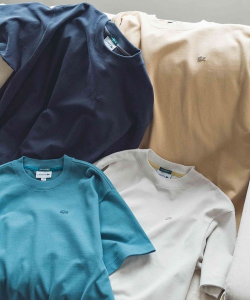 LACOSTE(ラコステ)の「『別注』LACOSTE×DOORS moss stitch Short-Sleeve TEE(Tシャツ/カットソー・メンズ・ブルー/グレー/アイボリー/ベージュ・3/4/5)」の5枚目の写真