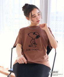 Days（デイズ）の「【PEANUTS/ピーナッツ】SNOOPY/スヌーピー「JOE COOL」フロッキープリントTシャツ（Tシャツ/カットソー）」