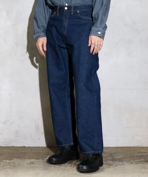 FOREMOST 5POCKET PANT ONEWASH 後調節帶5口袋一次水洗丹寧長褲