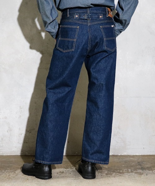 FOREMOST 5POCKET PANT ONEWASH 後調節帶5口袋一次水洗丹寧長褲
