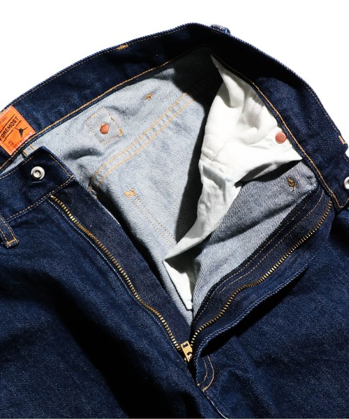 FOREMOST 5POCKET PANT ONEWASH 後調節帶5口袋一次水洗丹寧長褲