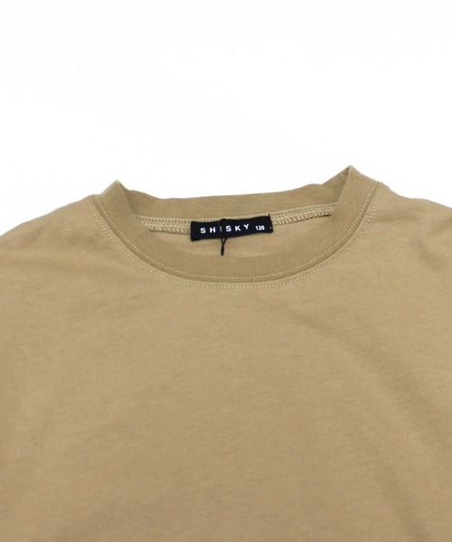 ZI-ON（ジーオン）の「ピスネーム付き無地半袖Tシャツ & ショートパンツ セットアップ（Tシャツ/カットソー・キッズ・ベージュ/ネイビー/ミント/オレンジ/杢グレー/チャコールグレー/ブラック/ダークグリーン・150cm/160cm/130cm/140cm/110cm/120cm）」の12枚目の写真