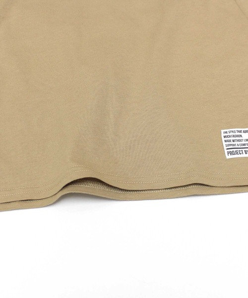 ZI-ON（ジーオン）の「ピスネーム付き無地半袖Tシャツ & ショートパンツ セットアップ（Tシャツ/カットソー・キッズ・ベージュ/ネイビー/ミント/オレンジ/杢グレー/チャコールグレー/ブラック/ダークグリーン・150cm/160cm/130cm/140cm/110cm/120cm）」の11枚目の写真