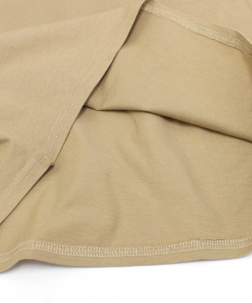 ZI-ON（ジーオン）の「ピスネーム付き無地半袖Tシャツ & ショートパンツ セットアップ（Tシャツ/カットソー・キッズ・ベージュ/ネイビー/ミント/オレンジ/杢グレー/チャコールグレー/ブラック/ダークグリーン・150cm/160cm/130cm/140cm/110cm/120cm）」の10枚目の写真