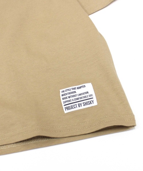 ZI-ON（ジーオン）の「ピスネーム付き無地半袖Tシャツ & ショートパンツ セットアップ（Tシャツ/カットソー・キッズ・ベージュ/ネイビー/ミント/オレンジ/杢グレー/チャコールグレー/ブラック/ダークグリーン・150cm/160cm/130cm/140cm/110cm/120cm）」の9枚目の写真