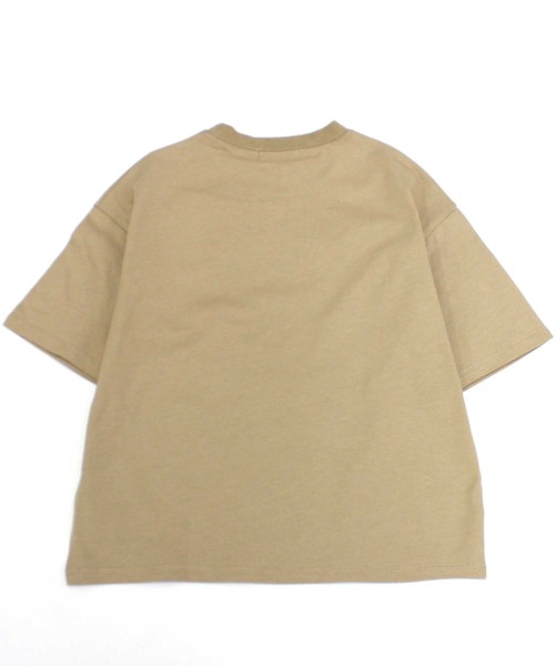 ZI-ON（ジーオン）の「ピスネーム付き無地半袖Tシャツ & ショートパンツ セットアップ（Tシャツ/カットソー・キッズ・ベージュ/ネイビー/ミント/オレンジ/杢グレー/チャコールグレー/ブラック/ダークグリーン・150cm/160cm/130cm/140cm/110cm/120cm）」の14枚目の写真