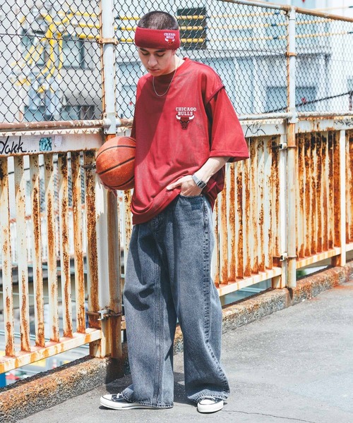 NBA(エヌビーエー)の「【NBA】別注/チームロゴワッペンヘアバンド(ニットキャップ/ビーニー・メンズ・レッド/ブラック・FREE)」の7枚目の写真