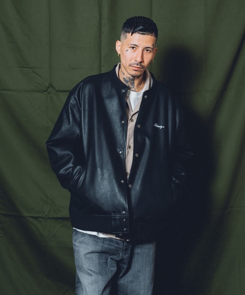 セール】FAKE LEATHER STADIUM JKT（スタジャン）｜Subciety