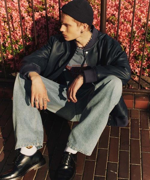 Subciety(サブサエティ)の「FAKE LEATHER STADIUM JKT(スタジャン・メンズ・ブラック/イエロー/ネイビー・X-LARGE/LARGE/MEDIUM/SMALL)」の13枚目の写真