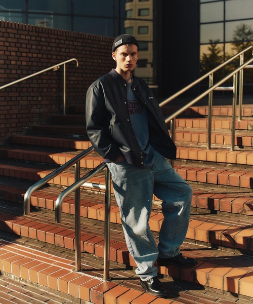 Subciety(サブサエティ)の「FAKE LEATHER STADIUM JKT(スタジャン・メンズ・ブラック/イエロー/ネイビー・X-LARGE/LARGE/MEDIUM/SMALL)」の15枚目の写真