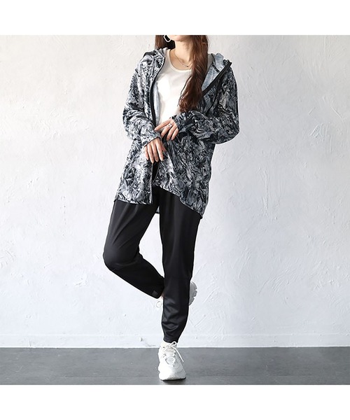 セール】スモーク柄吸汗速乾ドライ指穴ジップパーカー＆テーパード