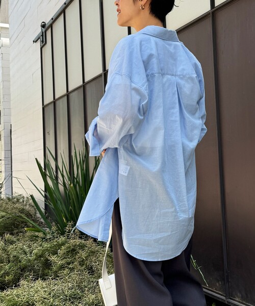 NOLLEY’S（ノーリーズ）の「MY STANDARD シアーシャツ（シャツ/ブラウス・レディース・ネイビー/イエロー/サックスブルー・FREE）」の20枚目の写真