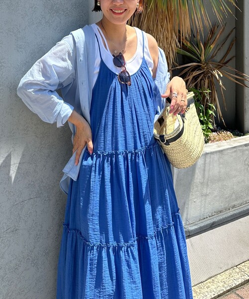 NOLLEY’S（ノーリーズ）の「MY STANDARD シアーシャツ（シャツ/ブラウス・レディース・ネイビー/イエロー/サックスブルー・FREE）」の4枚目の写真