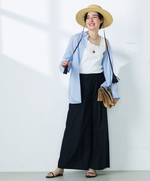 NOLLEY’S（ノーリーズ）の「MY STANDARD シアーシャツ（シャツ/ブラウス・レディース・ネイビー/イエロー/サックスブルー・FREE）」の8枚目の写真