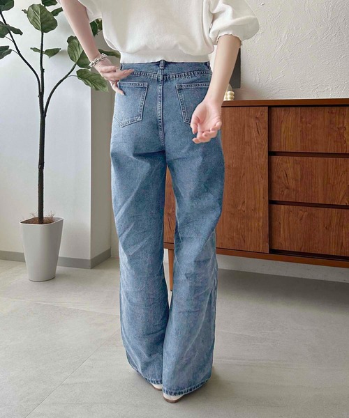 apres jour clair（アプレジュールクレア）の「【apres jour clair】リボンデニムパンツ【ZOZOTOWN限定アイテム】（デニムパンツ・レディース・ライトブルー/インディゴブルー・LARGE/MEDIUM/SMALL）」の21枚目の写真